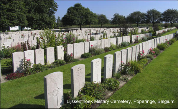 Lijssenthoek Military Cemetery, Poperinge, Belgium.