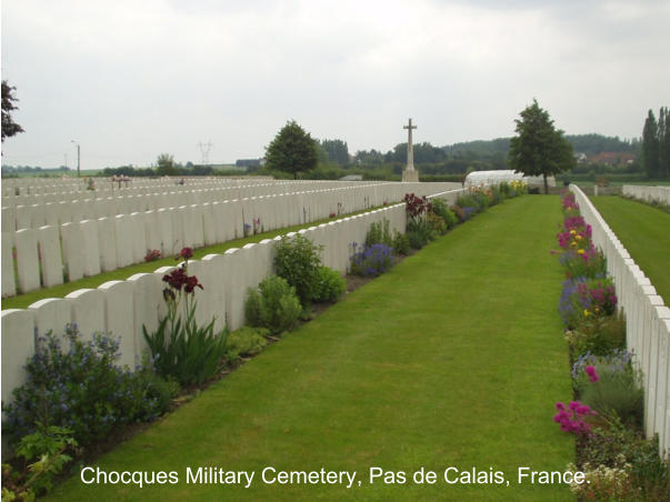 Chocques Military Cemetery, Pas de Calais, France.